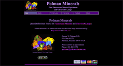 Desktop Screenshot of polmanminerals.com